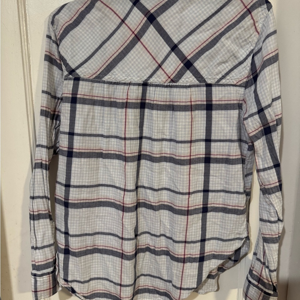 Aerie Plaid Button Down Shirt Women’s Medium - Picture 5 of 5